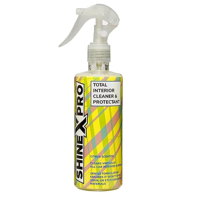 ShineXPro Car Interior Cleaner and Protectant - Citrus Scent - Safe As a Car Seat Cleaner and For All Interior Surfaces Including Leather and Fabric - Infused UV Blockers Protect From Fading